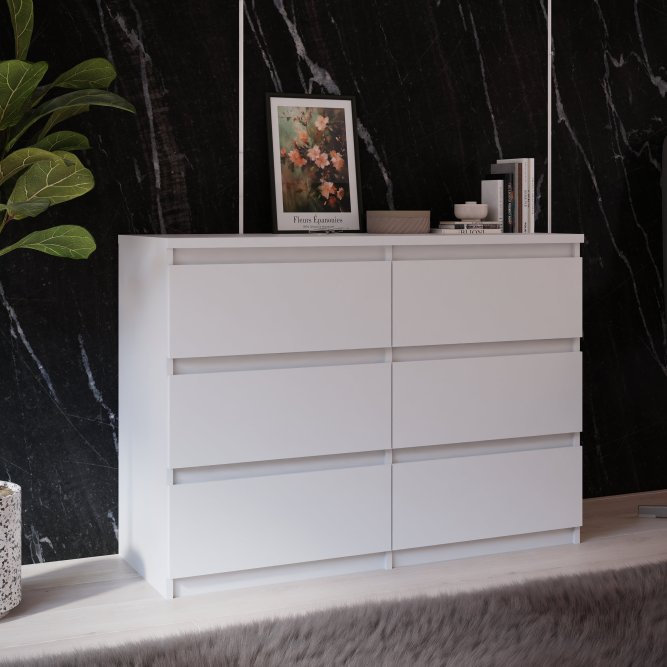 Dennette 110cm 6 Drawer Chest