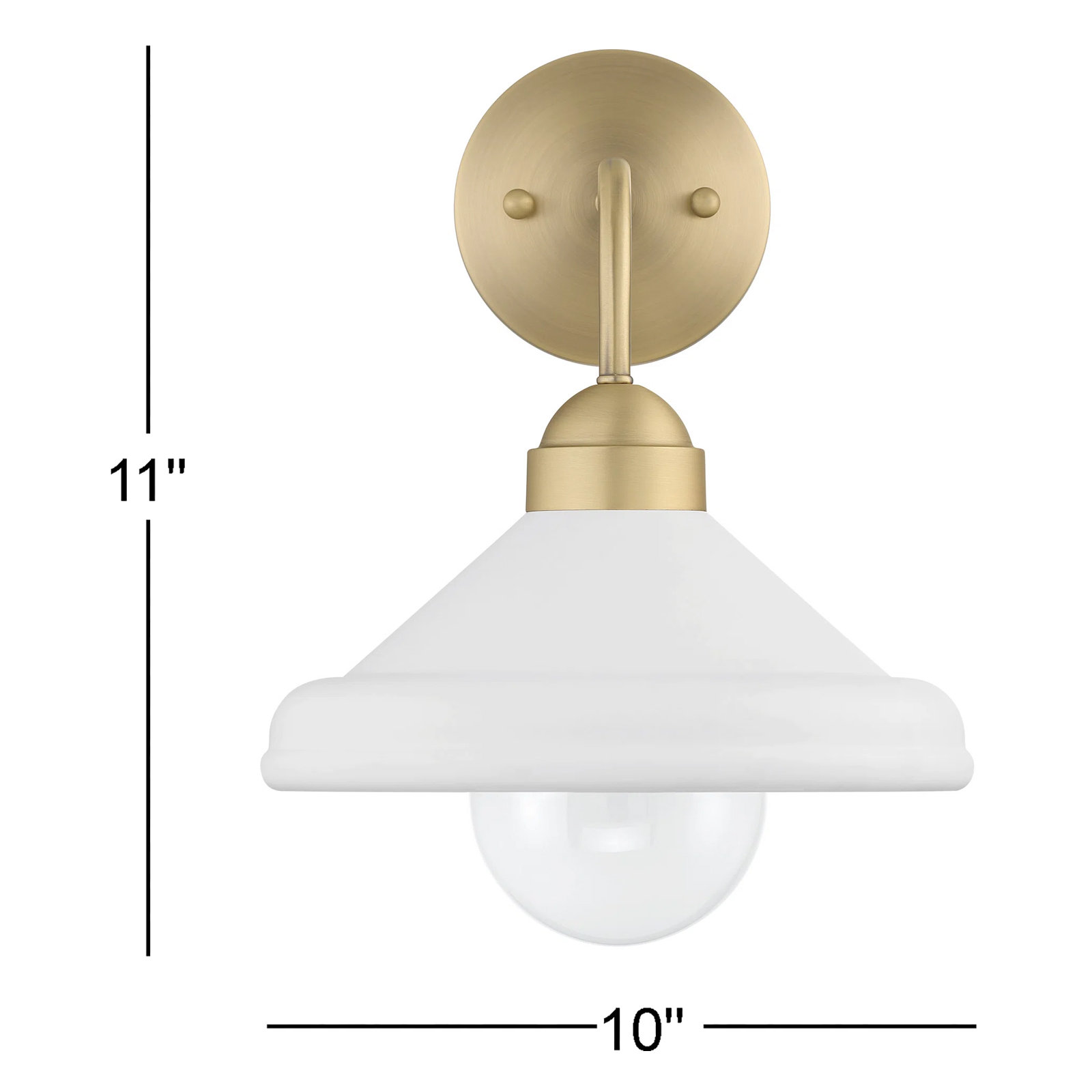 Delilah Single Light Armed Sconce, White