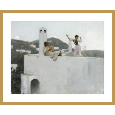 «Capri Girl on a Rooftop» par John Singer Sargent, impression giclée encadrée
