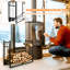 Turin 90cm W Metal Log Rack