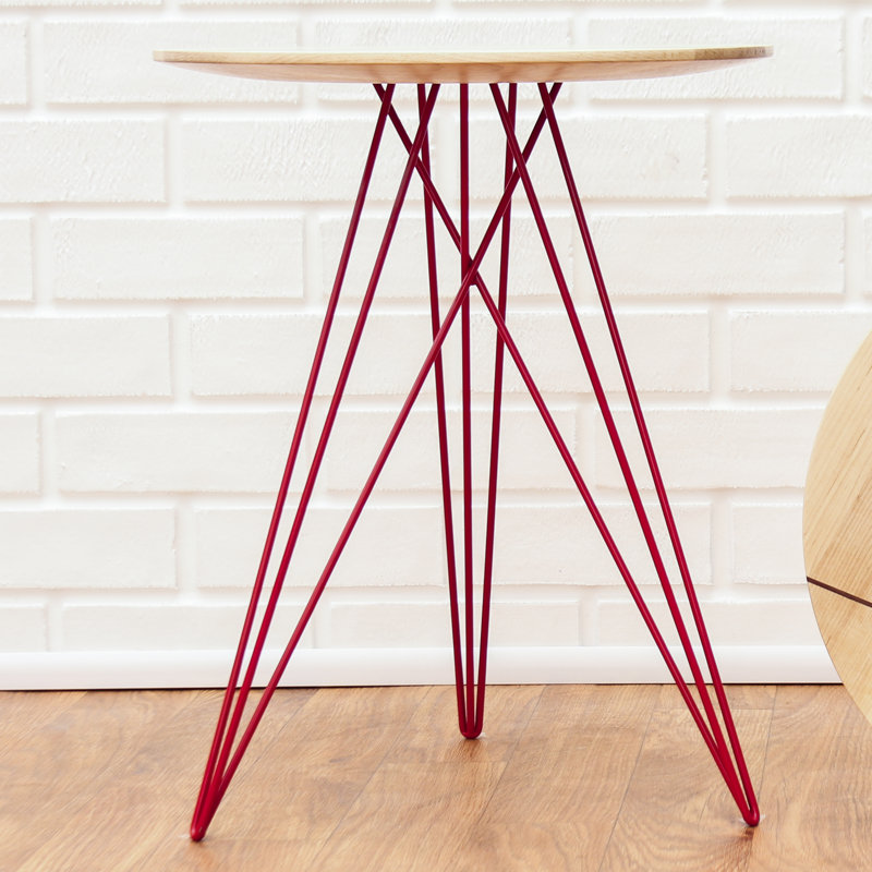 Table de bout Hudson, Érable, Rouge