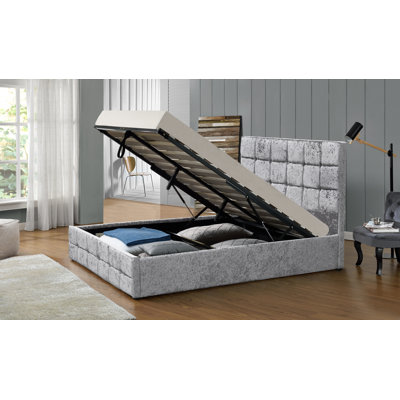 Upholstered UK Double - DE 135 X 190 Cm Ottoman Storage Bed with Mattress
