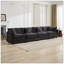 Canapé modulaire moderne 4 places à 4 couches en chenille-121087627