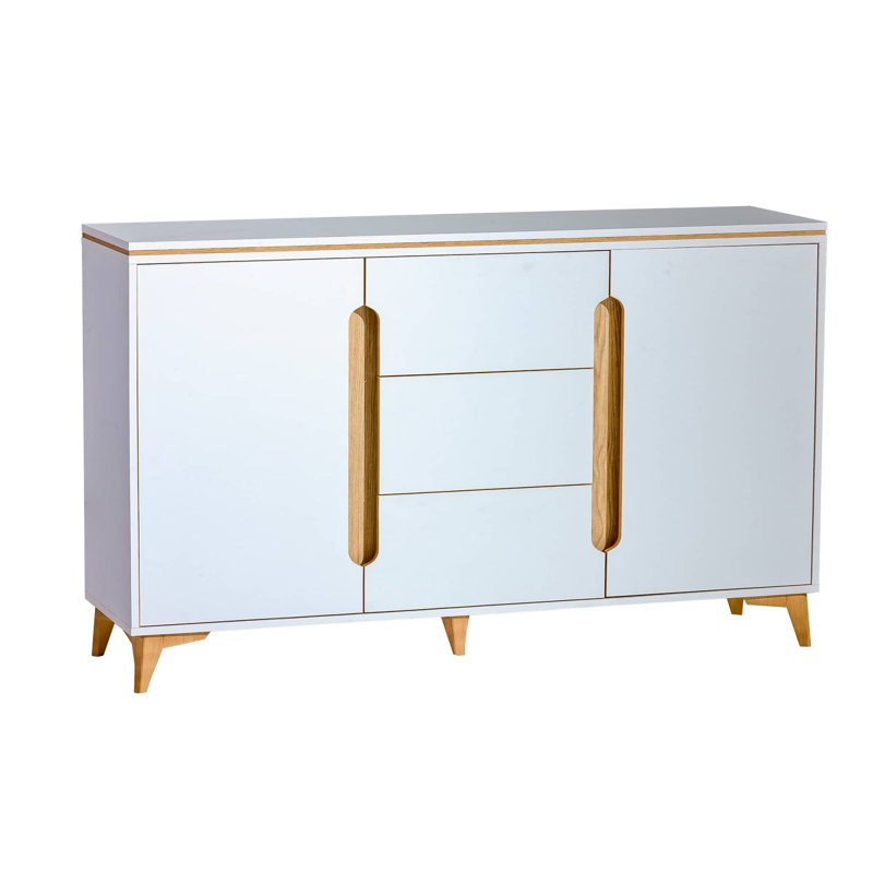 Kewei 150cm Sideboard, White Matt/Mountain Ash