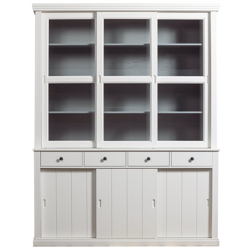 Daphne Display Cabinet, White and grey finish