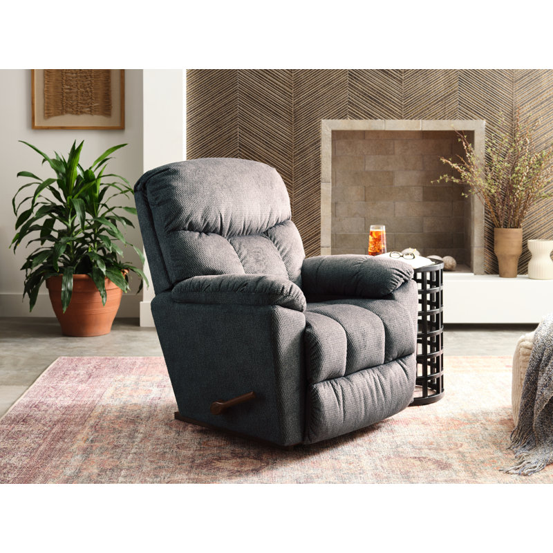 Morrison Manual Rocking Recliner, Manual, Seamount Indigo Performance Microfiber