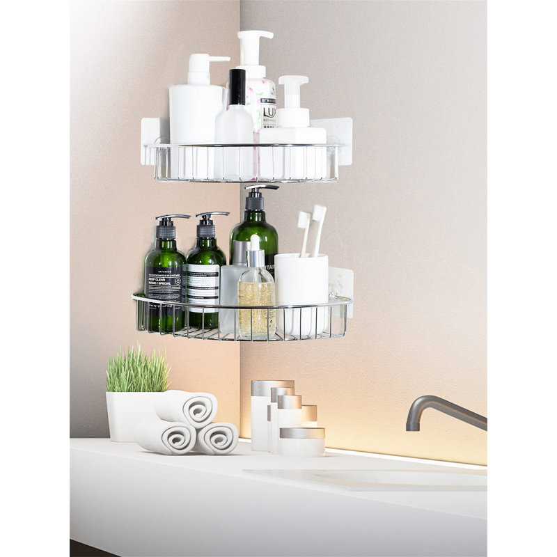 Suction Stainless Steel Shower Caddy