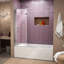 Aqua Fold 36" W x 58" H Folding Semi-Frameless Tub Door
