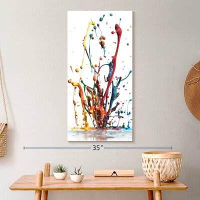 Rainbow Water Splash - Impression sur toile tendue