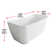 Dezra 66.94'' x 30.75'' Freestanding Soaking Bathtub