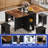 Lunna 55.10'' L x 31.69'' W Foldable Dining Table Set Dining Set with Stools-1442158226-1433861366