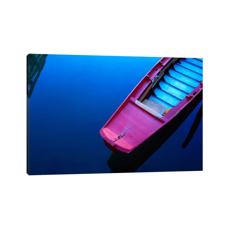 Fuchsia On Blue, Venice, Italy by Jim Nilsen - Wrapped Canvas Gallery-Wrapped Canvas Giclée, 30.48 cm H x 45.72 cm W