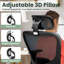 Chaise de bureau ergonomique, chaise de bureau à dossier haut en filet avec support lombaire réglable, appui-tête 3D, accoudoirs 4D, fonction d'inclinaison, chaises de travail pivotantes à roulettes, chaise d'ordinateur pour de longues heures de trava-849238473-849238479