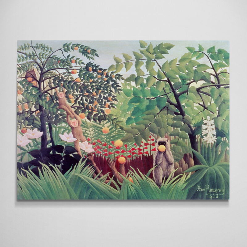 Exotic Landscape by Henri Rousseau - Wrapped Canvas Painting, 61cm H x 81cm W x 3.8cm D
