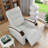 Effortless Comfort & Motion: Swivel Glide Recliner in Faux Leather with Solid Wood Arms-2056386504