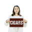 Enseigne en plastique 10 po x 14 po Cigars