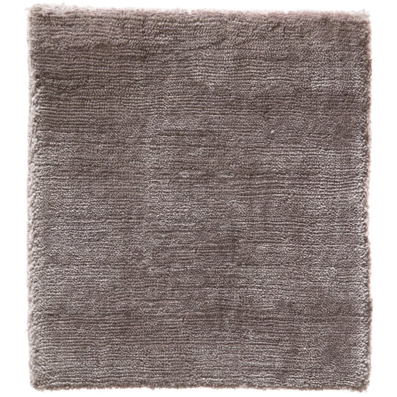 Modern Hand-Loomed Art Silk Rose Area Rug, Square 12', Rose