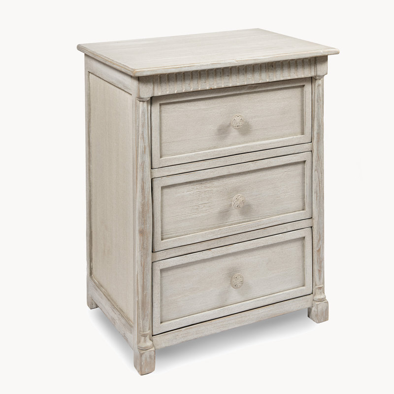Maltby Solid Wood 68 cm W Chest of 3 Drawers