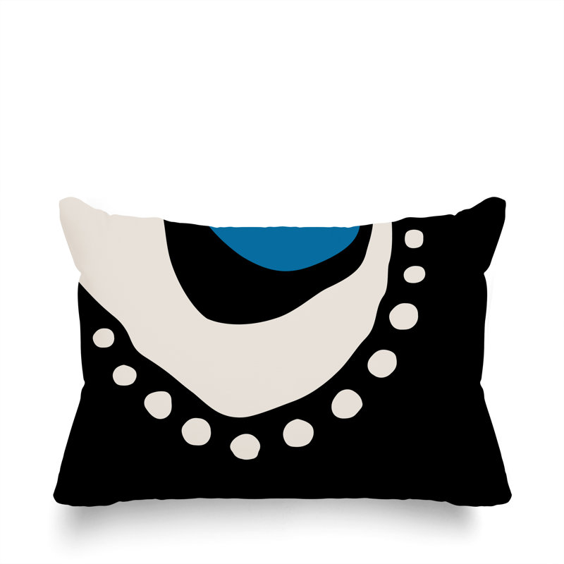 Coussin lombaire réversible intérieur / extérieur Sofi Minimalist, H 18 po x l 25 po, Turquoise