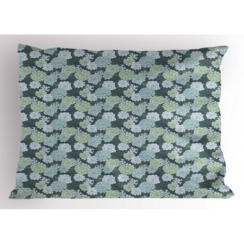 Gray Polyester Microfiber Piece Sham, Twin