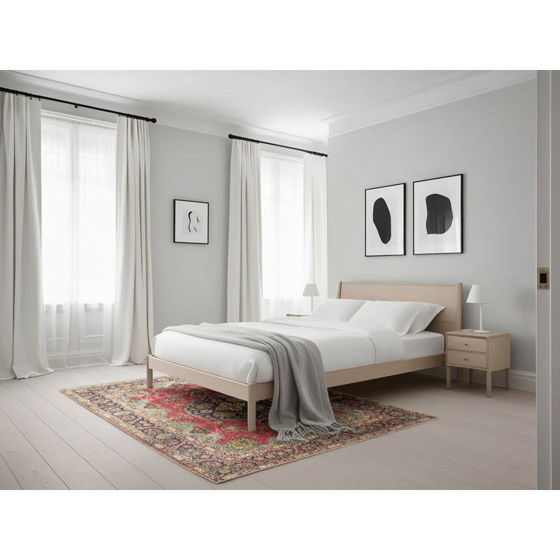 Tapis traditionnel brun / rouge Dhiraj, Rectangle 5 pi x 7 pi