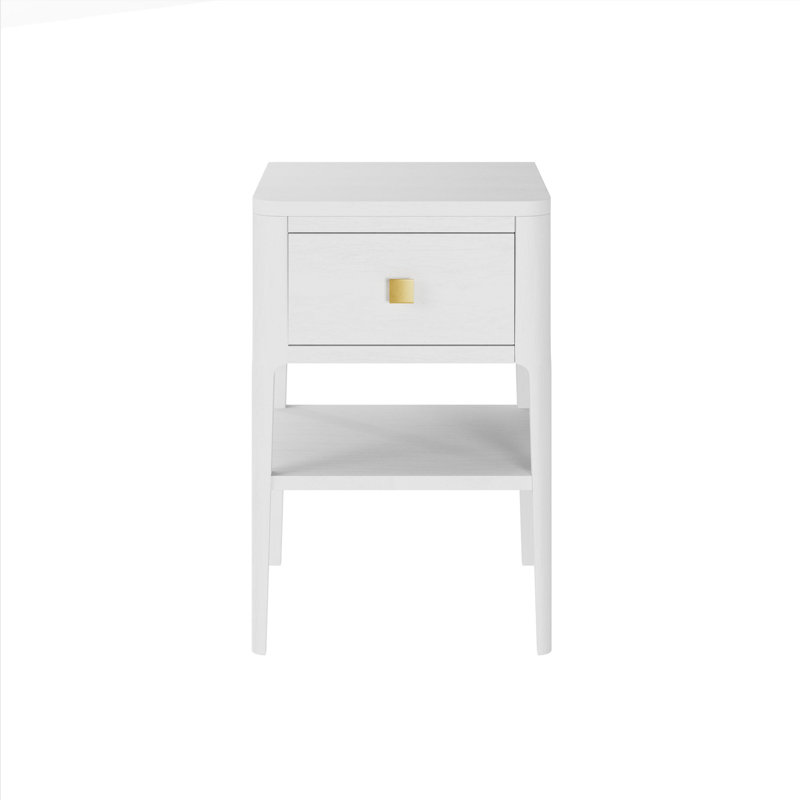 Kveon 40cm W Solid + Manufactured Wood Bedside Table