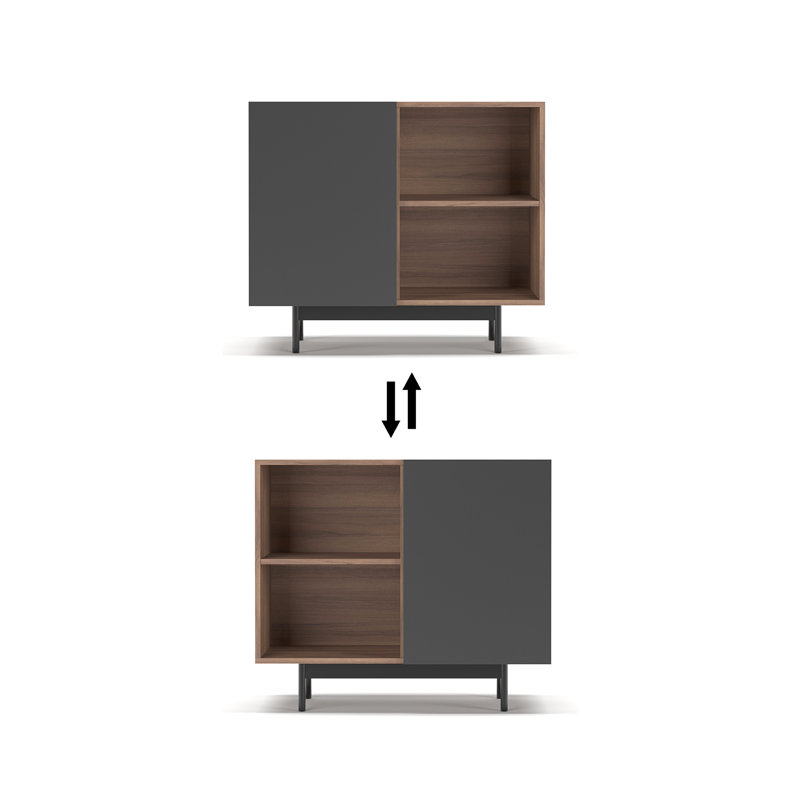 Jorde Rectangle Accent Chest, Walnut/Graphite
