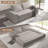 Boneless Convertible Floor Sofa Bed, 3 In 1 Compression Sofa With 2 Throw Pillows, No Assembly Required-124602577