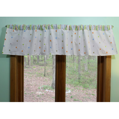 Makenna Cotton Polka Dots Ruffled Window Valance