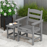 Latitude Run® Outdoor Dining Chair Hdpe Patio Chair Set Of 2 - Wayfair ...