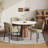Upholstered Dining Chair with Thick Cushioned Seat-1389765731