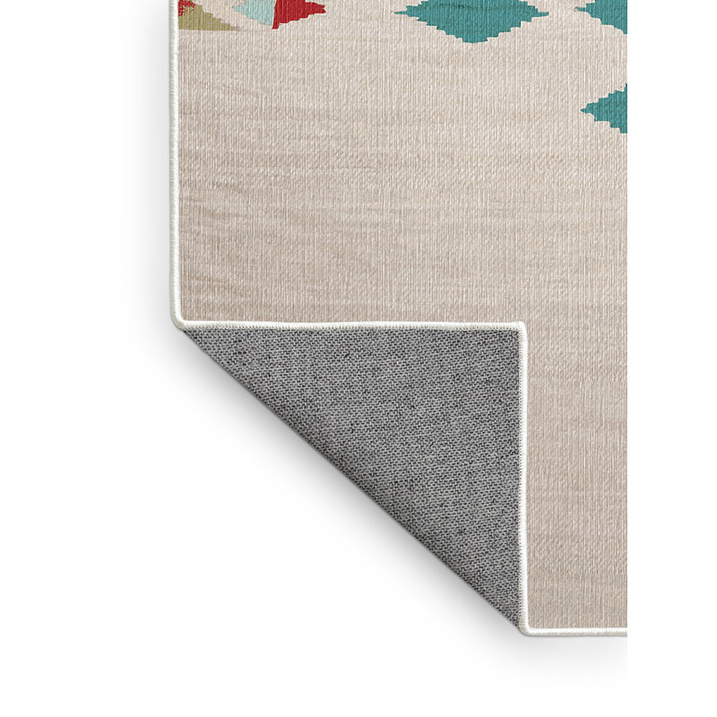 Tapis beige lavable à la machine, Rectangle 2 pi x 3 pi
