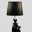 Lampe de table clown moderne en résine 21,2 pouces avec support pour téléphone - Éclairage décoratif fantaisiste pour chambre à coucher, salon ou chambre d'enfant, noir-471881110-471881111