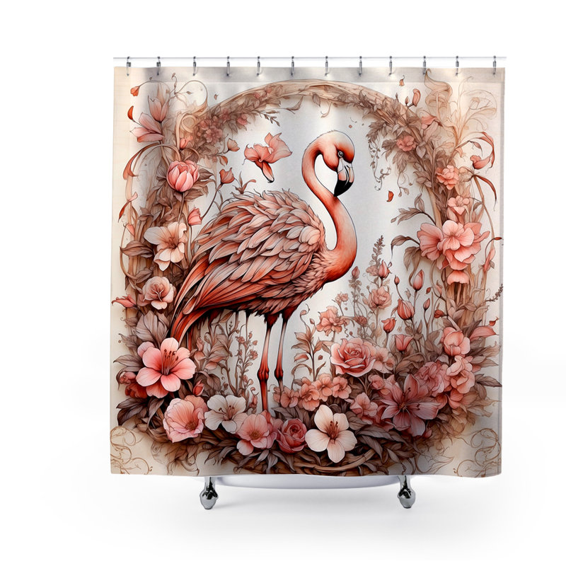 Rideau de douche Slami Flamingo