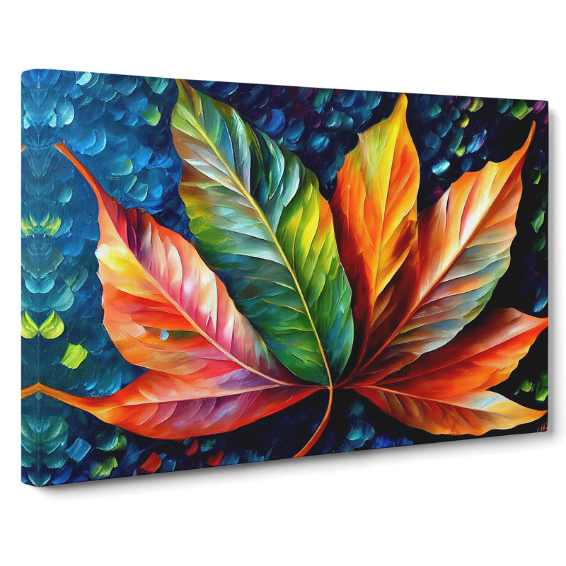 Glimmering Leaf Vol.2 - Wrapped Canvas, 35cm H x 50cm W x 3cm D