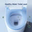  Toilette à bidet intelligente non électrique - deux buses, pompe intégrée, hauteur de chaise ADA, chasse d'eau au pied et conception économisant l'eau