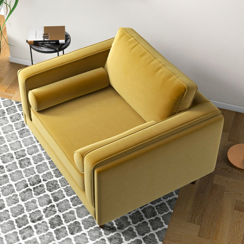 Fauteuil Nehemiah de 105,41 cm de large, Jaune