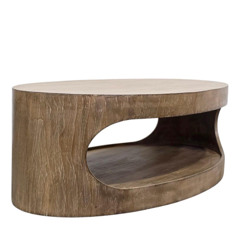 Table basse Jeylanie en pin récupéré, naturel antique