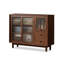 Buffet en chêne de style nordique avec tiroirs en verre pour salon-534229881