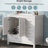 Thanasi 36 " W Wall Mounted Wall Mounted 1 Single Vanity Bathroom Vanity With Ceramic Top