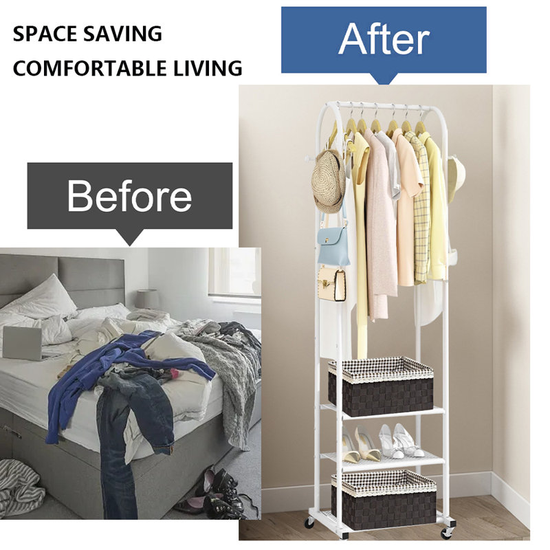 Multi-Functional Hanger For Clothes, Dresses, Coats, Bags, And Shoes, White