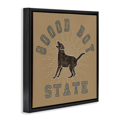 Vintage Good Boy State Floater Canvas Wall Art by Spirit Animals/Life Is High