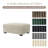 Upholstered White Faux Rabbit Fur Flannel Rectangle Ottoman, Modular Part For Sectional Sofa-582774857