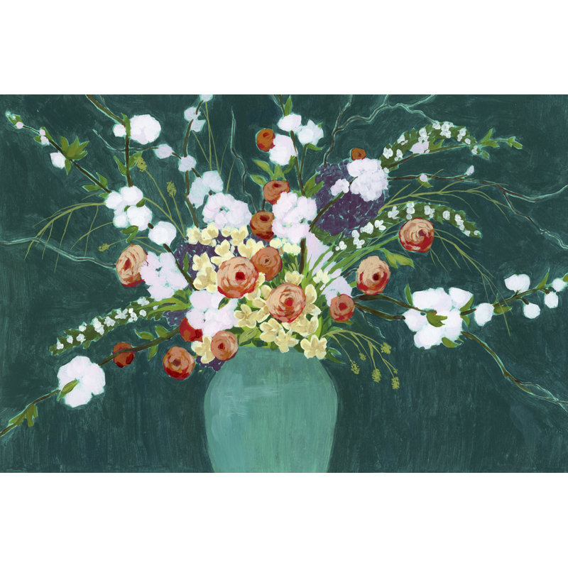 Bountiful Blossoms II by Grace Popp - Painting, Wrapped Canvas, 20 cm H x 30 cm W