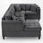 U-Shaped Sectional Sofa With Storage And USB Ports-679831704