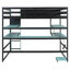 Lit mezzanine en bois peu encombrant avec rangement multifonctionnel et design moderne