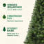 Arbre de Noël artificiel classique de 7 pi, 775 pointes, branches pleines, support en métal pliable, charnières faciles à installer pour des décorations de fêtes personnalisées, ignifuge, branches simples