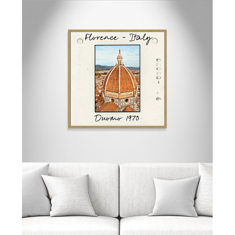 Florence Florence - Reproduction Duomo par Susan Jill, Papier avec cadre naturel naturel, H 32 po x l 32 po x P 0,75 po