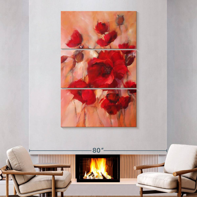 Coquelicots Harnek, H 74 po x l 48 po