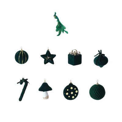 Christmas Decorations Christmas Decorations Flocked Christmas Balls Christmas Decoration SetMultiple Styles Of Christmas Tree Decorations Can Also Be